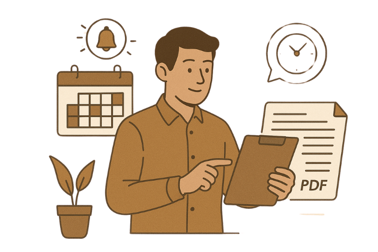 Reminders and PDF Export